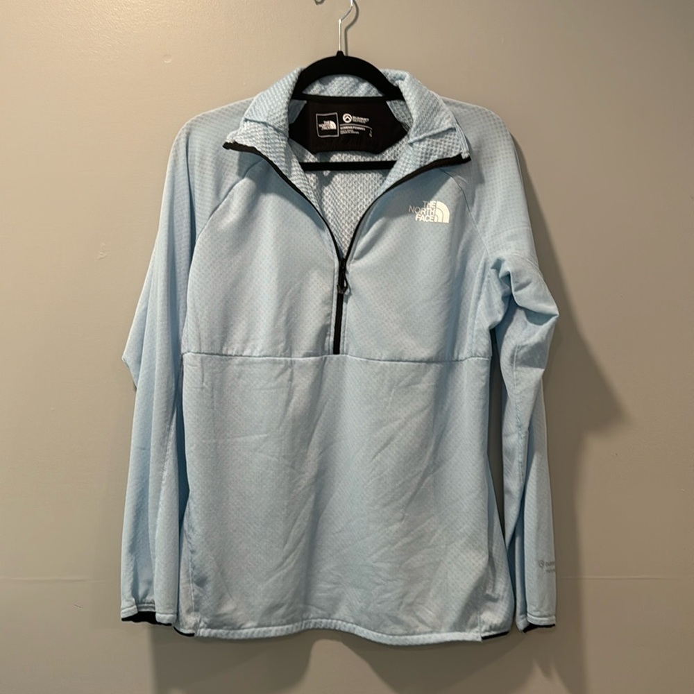 Womens The North Face Summit FUTUREFLEECE 1/2 Zip Fleece Sweater Jacket Blue